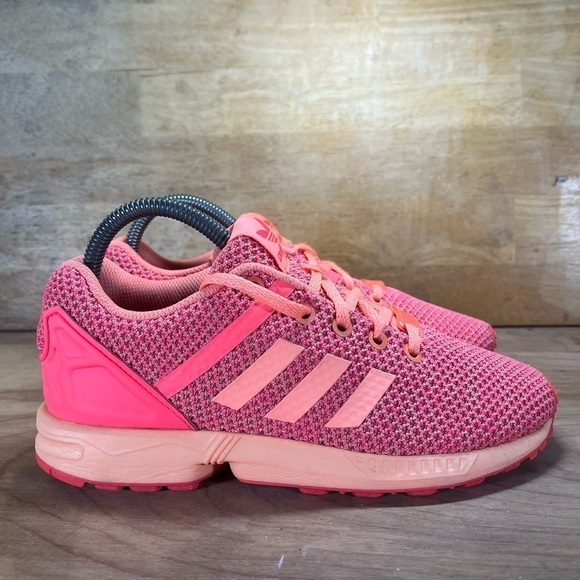 Adidas Originals ZX Flux Split K Womens Sz 6 (5Y) Athletic Shoes Sun Glow AQ6292 - Picture 1 of 8